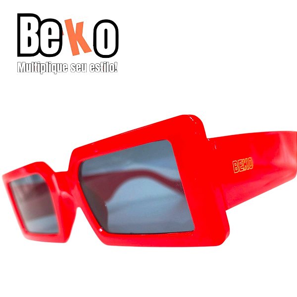 Óculos de Sol Beko Quadrado Vermelho 42KBQS6A2