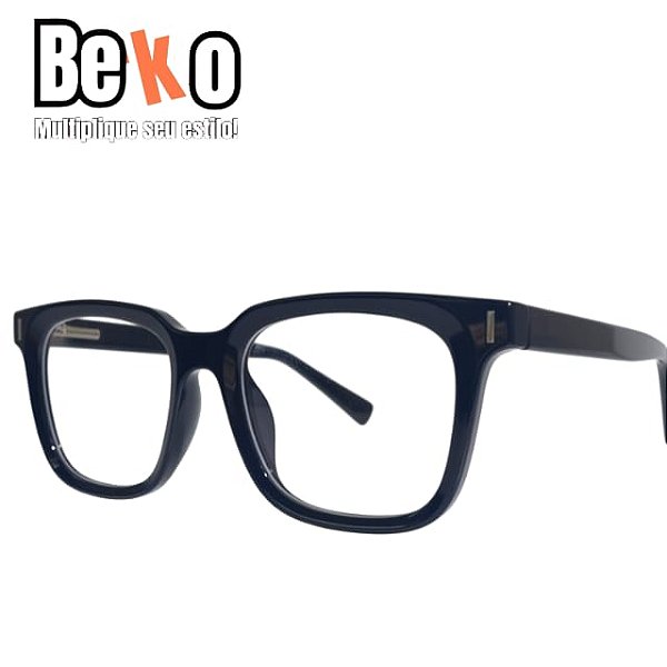 Armação Preta Quadrada Bold Acetato Premium Unissex - BEKO