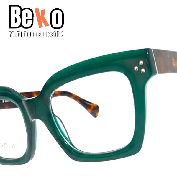 Armação de Óculos Verde e Marrom Beko G2Q4QFUSS