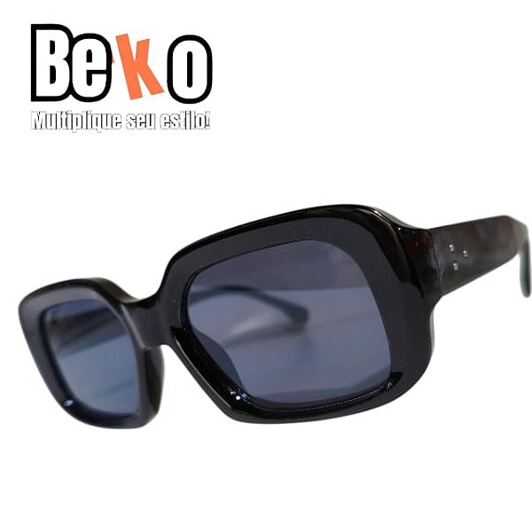 Óculos de Sol Unissex Beko Quadrado Preto Y9EYVARMQ