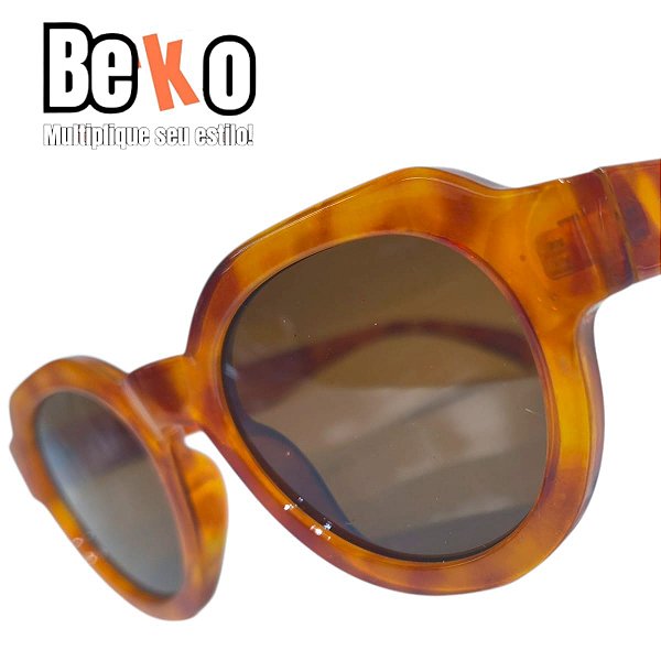 Óculos de Sol Beko Redondo Acetato Caramelo CA5HTWLXB