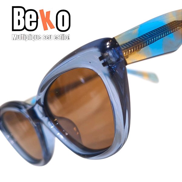 Óculos de Sol Feminino Beko Azul Translúcido EG3UW5KXJ