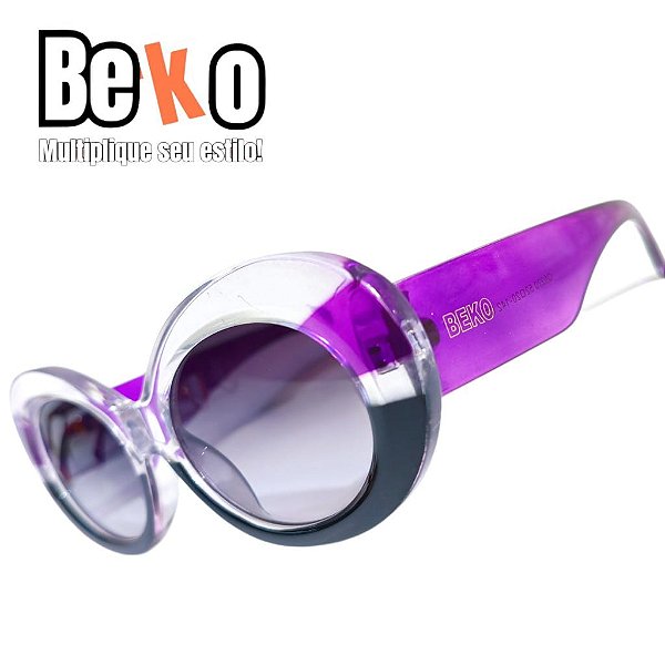 Óculos de Sol Feminino Beko Roxo Transparente BLBRQY752