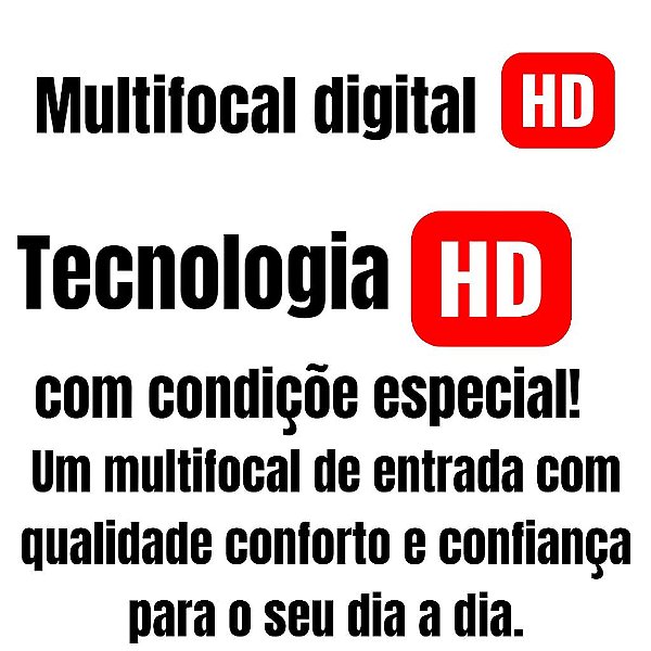 Lentes Multifocais Digitais HD Conforto ZXAMGQNMG