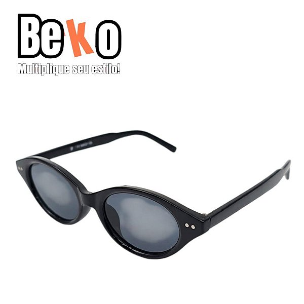 Óculos de Sol Gatinho Oval Preto Vintage - UV400 - BEKO