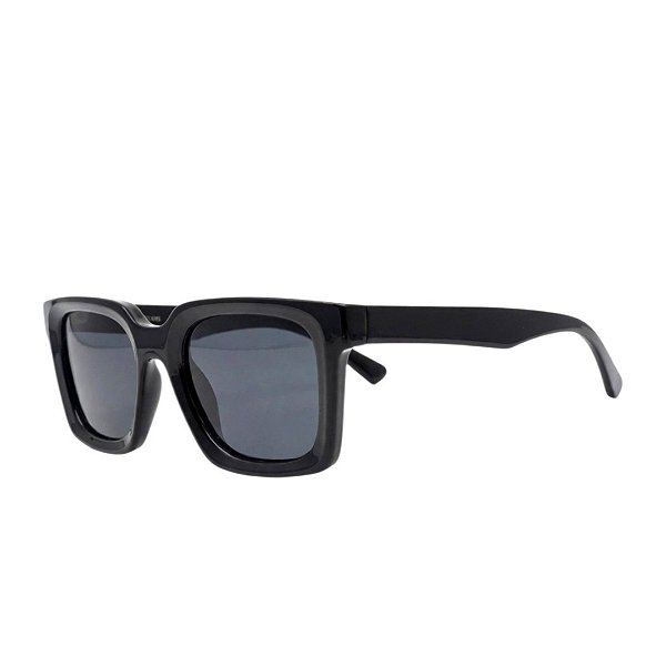 Óculos de Sol Preto Quadrado Retrô Unissex - UV400 - BEKO