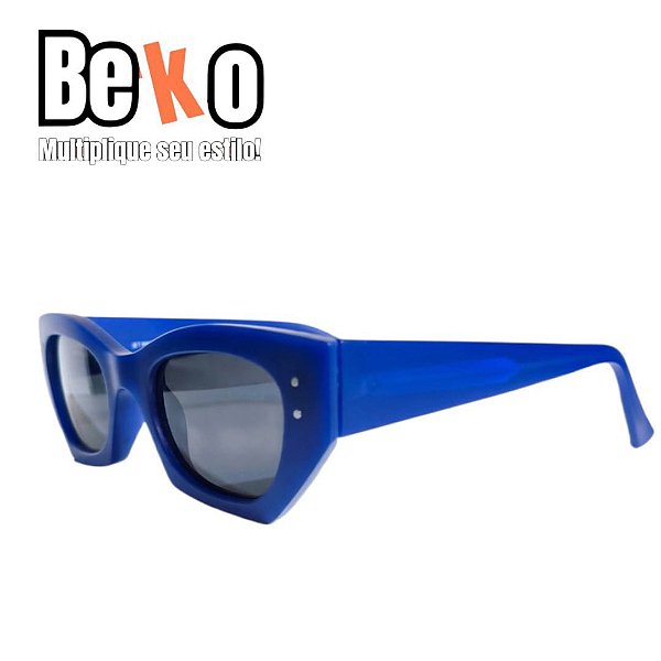Óculos de Sol Gatinho Azul Royal Acetato Polarizado - UV400 - BEKO