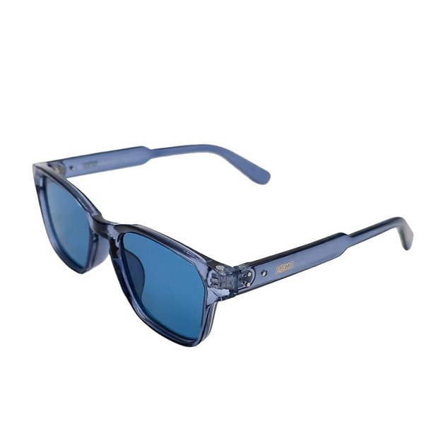 Óculos de Sol Azul Translúcido Lente Azul UV400 - Acetato - BEKO