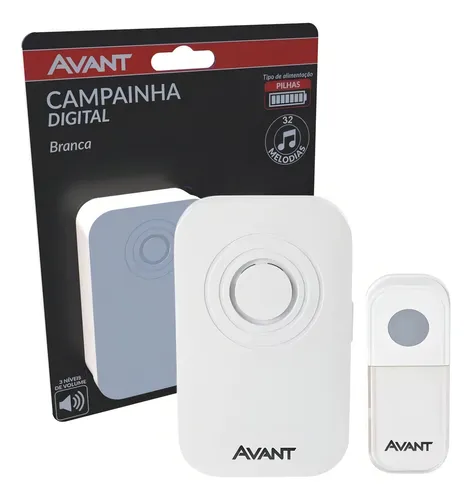 CAMPAINHA-DIGITAL SEM FIO -TOMADA-BIVOLT-BR AVANT