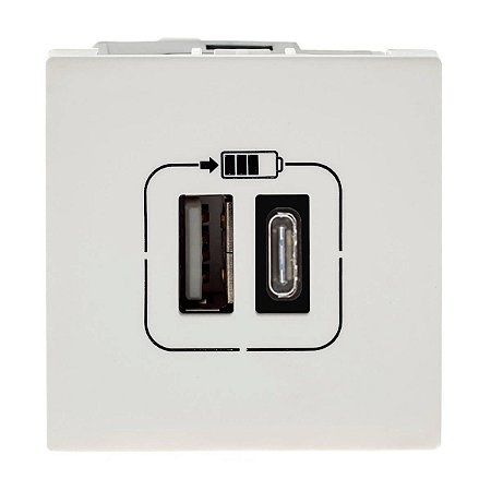 615095BC MÓDULO 2 TOMADA USB USB-C BRANCA - PIAL PLUS+ BRANCA LEGRAND