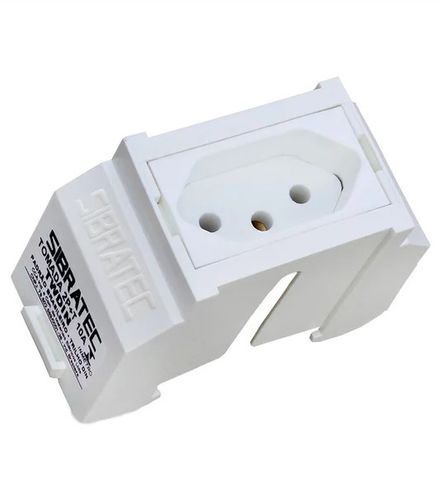KIT SUPORTE GENERICO TWDIN + MODULO DE TOMADA BRANCA 2P +T DE 10A SIBRATEC
