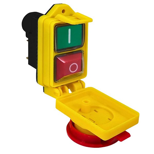 BOTOEIRA DUPLA ELETROMAGNETICA LIGA/DESLIGA CK21D 2NA 16A/250V IP54 SIBRATEC