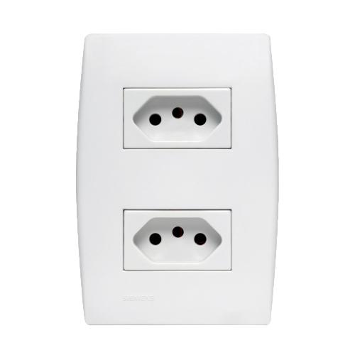 CONJUNTO 4X2 TOMADA DUPLA 10A ILUS - 99053 - SOPRANO