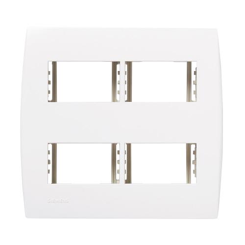 PLACA 4X4 4 MODULOS (SEÁRADO HORIZONTAL BRANCO ILUS - SOPRANO - COM SUPORTE A10/90 5TG99032