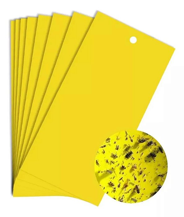 Armadilha Amarela Adesiva Contra Insetos Pct/C 10 unidades