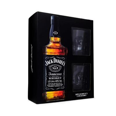 KIT WHISKY JACK DANIELS C/2 COPOS 1L