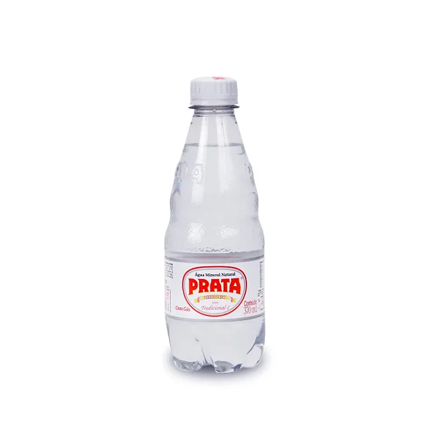 AGUA PRATA PET C/GAS 370ML