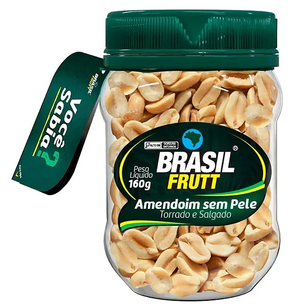 AMENDOIN TORRADO S/PELE BRASIL FRUT 160G