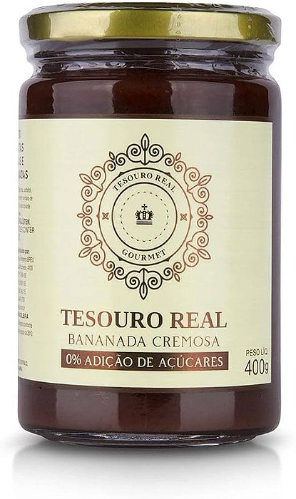 BANANADA CREMOSA ZERO TESOURO REAL  400GR