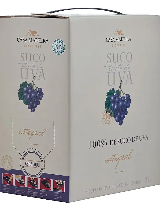 SUCO UVA CASA MADEIRA BAG 3L