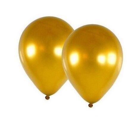 Balão Bexiga Látex Platino Metalizado -N° 9-  Ouro/ Dourado