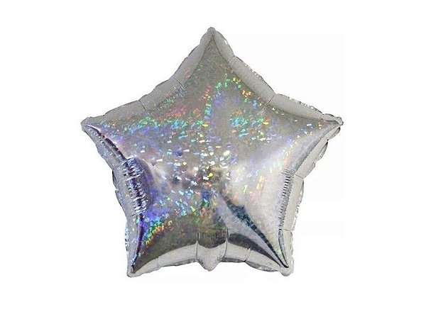 Balão Metalizado Estrela - Nacarado 25 cm