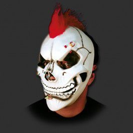 Máscara latéx Halloween - Caveira Punk com Elástico