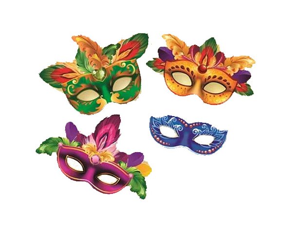 Máscara Rosto - Carnaval  -  04 Unidades