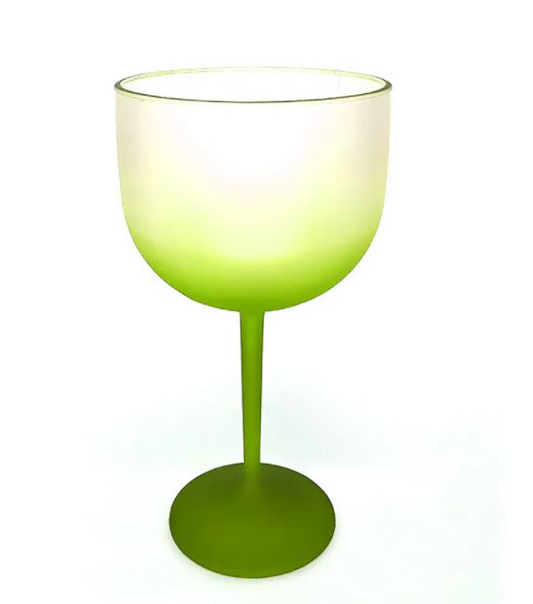 Taça De Gin Degradê  Verde Limão - 01 Unidade