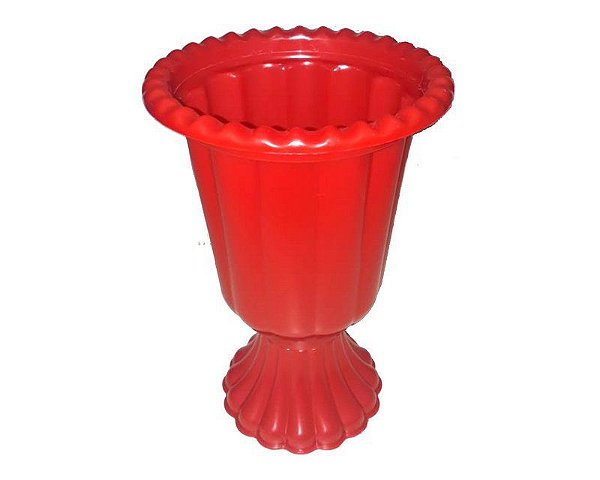 Vaso Grego Plástico - Vermelho Sólido
