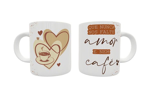 Caneca Cerâmica - Dia Dos Namorados - Amor e Café