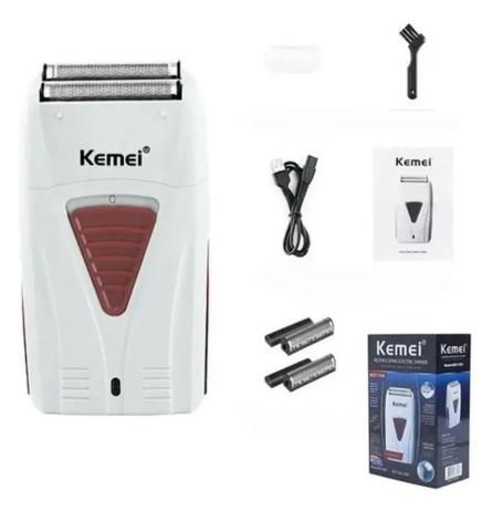 Barbeador Elétrico Shaver Aparador De Cabelo Profissional Km 3382 - Kemei