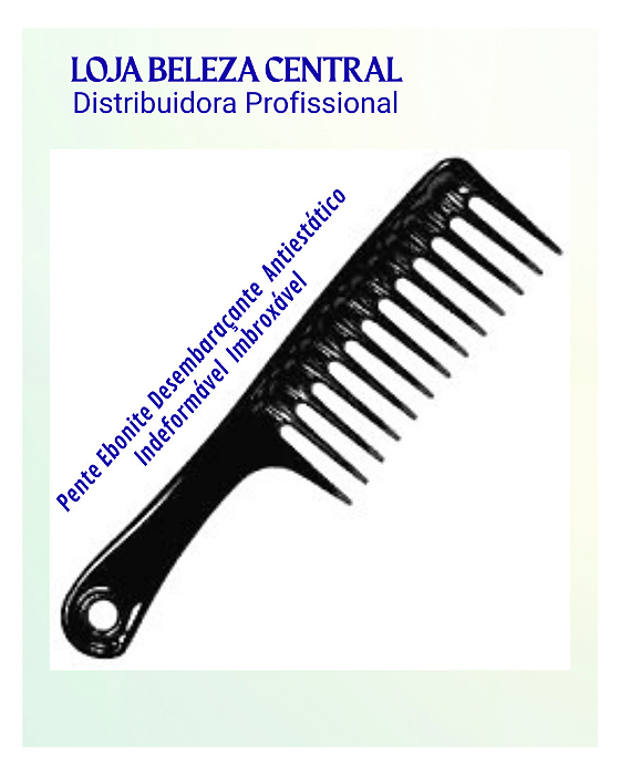 Pente De Carbono Anti Estático - 24cm - CB711 - Preto