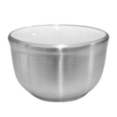 Cumbuca Saboeira Cerâmica Revestida de Alumínio Térmica p Barbearia Premium