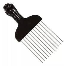 Pente Garfo Afro Black Power Dentes De Aço Grande ou Pequeno (a escolher)