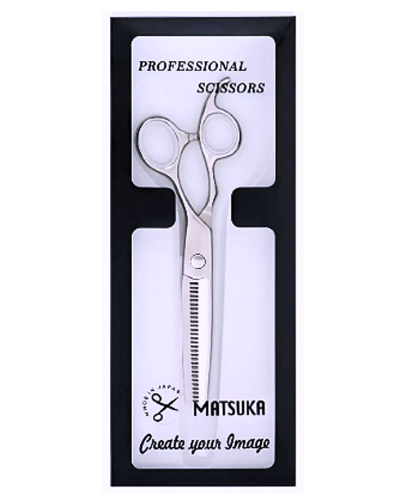 Tesoura Matsuka Dentada Desbaste Profissional 7" Aço Cobalto Japonês Premium