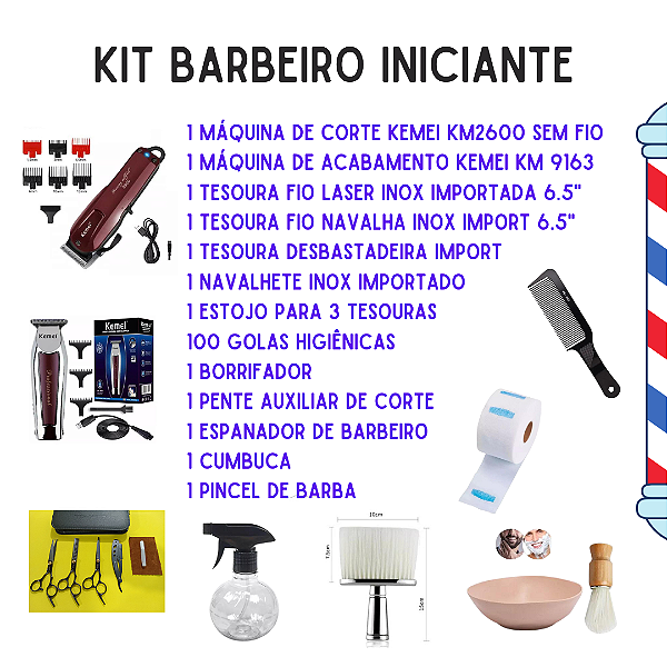 Kit Básico do Barbeiro Iniciante Econômico