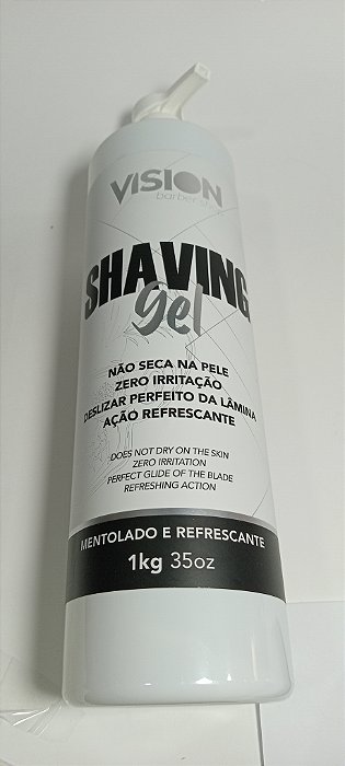 Shaving Gel Vision p Barbear, Depilar e Fazer Pezinho de Cabelo - 1 Litro