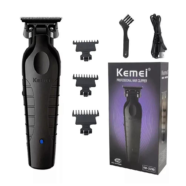 Maquininha de Acabamento  Aparador Kemei Km 2299 Profissional Cor Preta - Bivolt