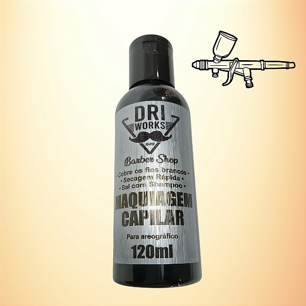 Tinta para Aerógrafo - Maquiagem Capilar - Dri W - 120ml - 2 Unidades