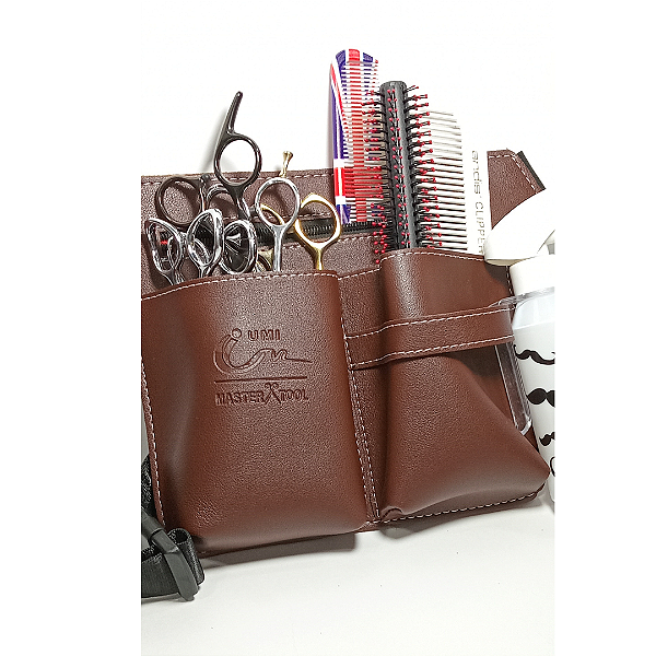 Coldre para Barbeiros e Cabeleireiros 5 Vagas p Tesouras, Pentes, Escovas etc