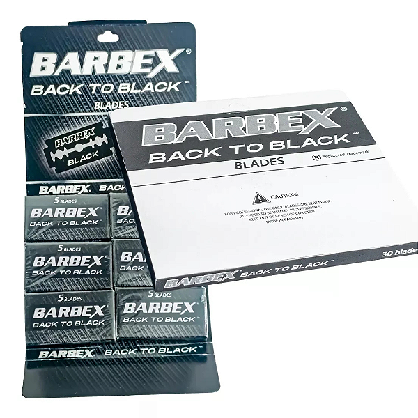 Duas Cartelas Barbex Professional Back to Black c 30 Lâms Cada - Total 60 Lâms - Made in Pakistan