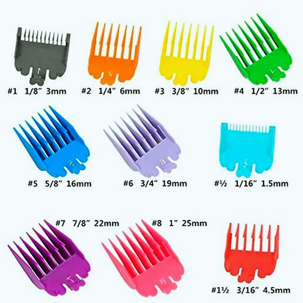 Jogo de Pentes de Disfarce - #1 ao #8 - Wahl/Kemei/Wmark