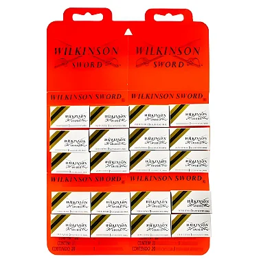 3 Cartelas de Lâminas Wilkinson Sword - Aço Inox - 180 Unids