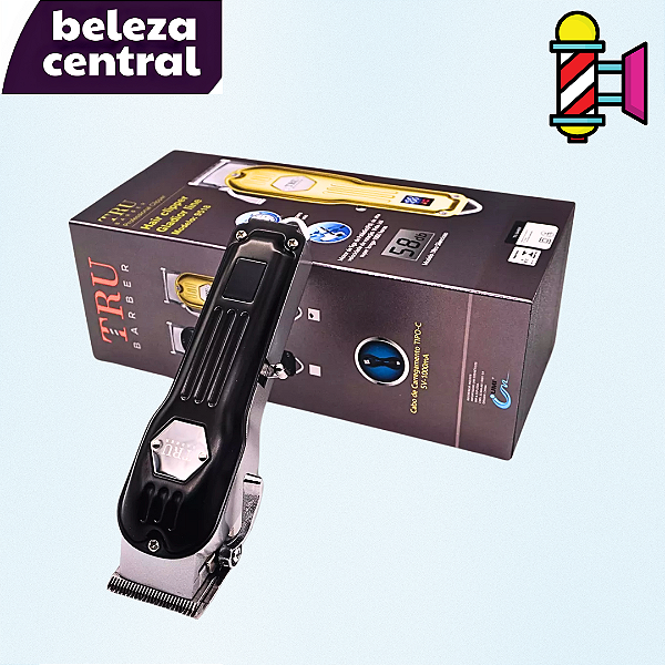 Máquina De Corte Carcaça Cima e Baixo 100% Metal - 6500 RPM - Potência e Resistência - Modelo: 9518 - Tru Barber