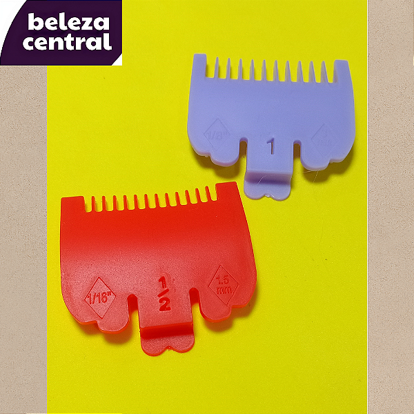 Pentes de Disfarce 1/2 (1/16" ou 1,5 mm) e 1 (1/8" ou 3 mm) - Serve nas Wahl, Kemei, Wmark