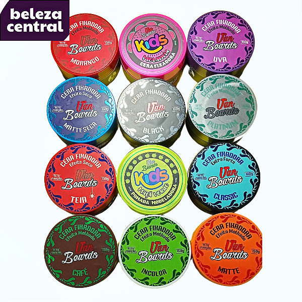 Kit de 50 Pomadas Van Beards Fragrâncias Variadas - 150 g