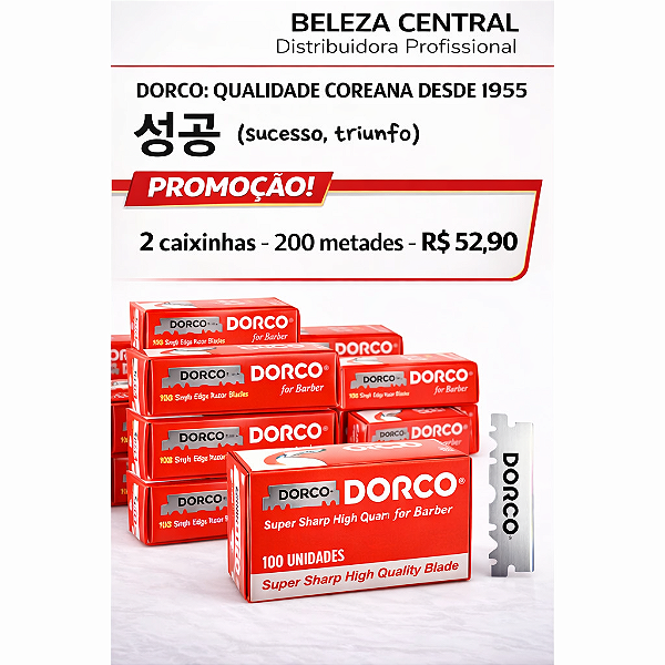2 Cx Lâminas Dorco Cortadas - Korean - Since 1955