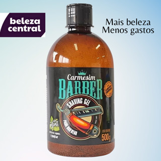 Gel para Barbear Hortelâ Refrescante Carmesim Barber - 500 g