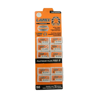 1 Cartela de Lâmina Platinum Plus - 10 Caixinhas com 5 Lâms Cada: Total: 50 Lâms ou 100 Metades